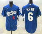 Los Angeles Dodgers #6 Hyeseong Kim Blue Cool Base Jersey