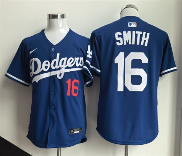 Los Angeles Dodgers #16 Will Smith Royal Limited Stitched Jersey