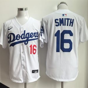 Los Angeles Dodgers #16 Will Smith White Home Limited Stitched Jersey