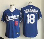 Los Angeles Dodgers #18 Yoshinobu Yamamoto Royal Limited Stitched Jersey