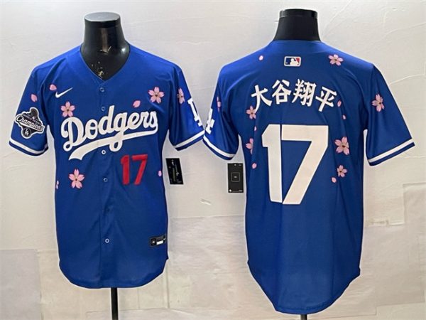 Los Angeles Dodgers #17 ´ó¹ÈÏèÆ½ Royal 2025 World Series Champions Patch Tokyo Series Limited Stitched Jersey