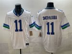 Seattle Seahawks #11 Jaxon Smith-Njigba White F.U.S.E. Vapor Throwback Limited Stitched Jersey