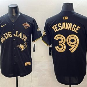 Toronto Blue Jays #39 Trey Yesavage Black Gold 2025 American League Champions Limited Stitched Jersey