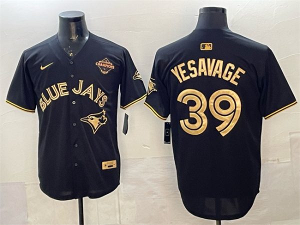 Toronto Blue Jays #39 Trey Yesavage Black Gold 2025 American League Champions Limited Stitched Jersey