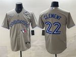 Toronto Blue Jays #22 Ernie Clement Grey 2025 World Series Cool Base Stitched Jersey