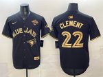 Toronto Blue Jays #22 Ernie Clement Black Gold 2025 American League Champions Limited Stitched Jersey