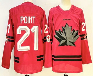 Canada #21 Brayden Point Red Stitched Jersey