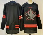 Canada Blank Black Stitched Jersey
