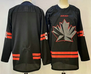 Canada Blank Black Stitched Jersey
