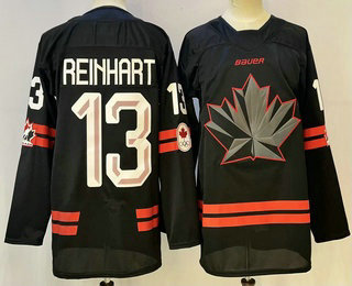 Canada #13 Sam Reinhart Black Stitched Jersey