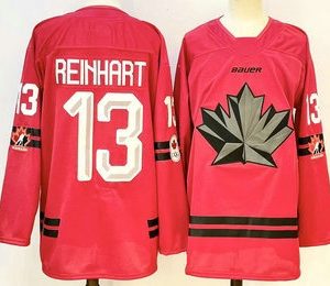 Canada #13 Sam Reinhart Red Stitched Jersey