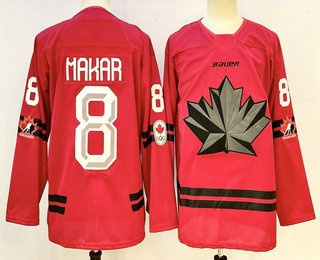 Canada #8 Cale Makar Red Stitched Jersey