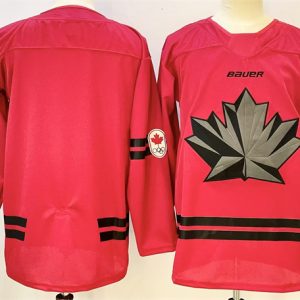 Canada Blank Red Stitched Jersey