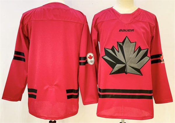 Canada Blank Red Stitched Jersey