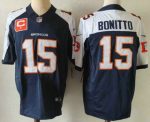 Denver Broncos #15 Nik Bonitto Navy Blue C Patch Thanksgiving FUSE Vapor Jersey