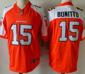Denver Broncos #15 Nik Bonitto Orange Thanksgiving FUSE Vapor Jersey