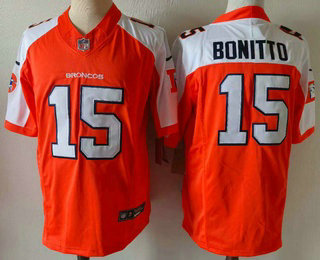 Denver Broncos #15 Nik Bonitto Orange Thanksgiving FUSE Vapor Jersey