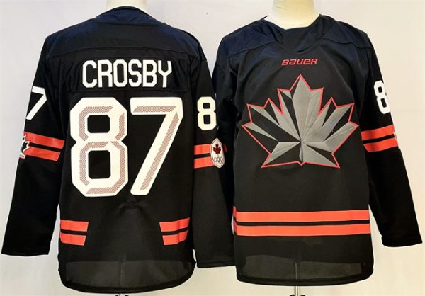 Canada #87 Sidney Crosby Black Stitched Jersey