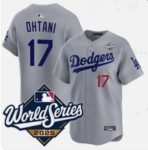 Los Angeles Dodgers #17 Shohei Ohtani Gray 2025 World Series Limited Stitched Jersey