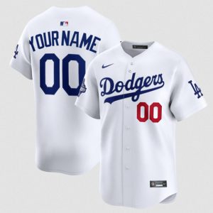 Los Angeles Dodgers Custom White 2025 Champions Stitched Jersey