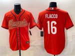 Cincinnati Bengals #16 Joe Flacco Orange With Patch Cool Base Stitched Jersey