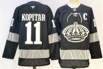 Los Angeles Kings #11 Anze Kopitar Black With C Patch Alternate Stitched Jersey