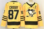 Pittsburgh Penguins #87 Sidney Crosby Gold 2025-26 With C Patch Alternate Stitched Jersey