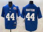 New York Giants #44 Cam Skattebo Royal 2025 Draft F.U.S.E. 100th Season State Patch Vapor Limited Stitched Jersey