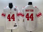 New York Giants #44 Cam Skattebo White 2025 Draft F.U.S.E. 100th Season State Patch Vapor Limited Stitched Jersey