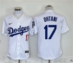 Los Angeles Dodgers #17 Shohei Ohtani White Home Limited Stitched Jersey