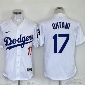 Los Angeles Dodgers #17 Shohei Ohtani White Home Limited Stitched Jersey