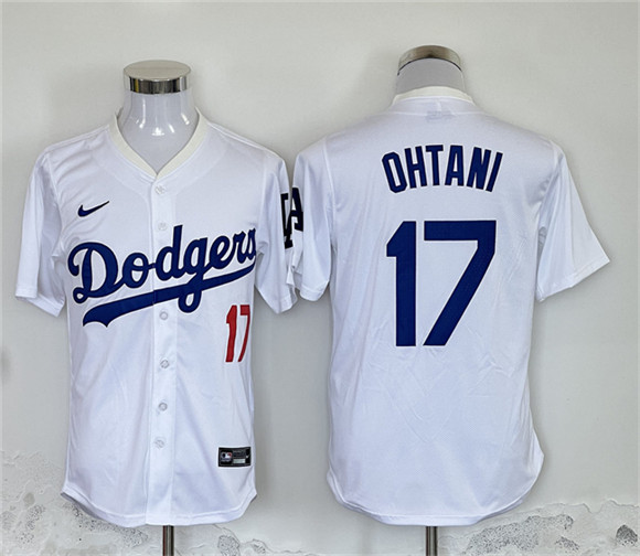 Los Angeles Dodgers #17 Shohei Ohtani White Home Limited Stitched Jersey