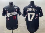 Los Angeles Dodgers #17 Shohei Ohtani Black 2025 World Series Patch Tokyo Series Limited Stitched Jersey