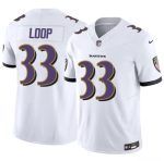Baltimore Ravens #33 Tyler Loop White 2025 F.U.S.E. Vapor Limited Jersey