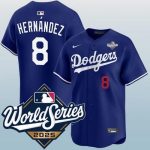 Los Angeles Dodgers #8 Enrique Hern¨¢ndez Blue 2025 World Series Vapor Limited Stitched Jersey