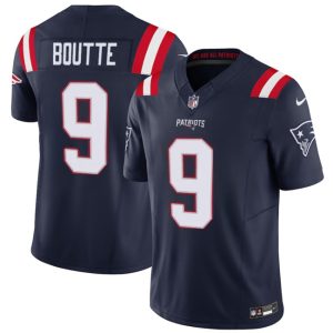 New England Patriots #9 Kayshon Boutte Navy 2025 F.U.S.E. Vapor Limited Stitched Jersey