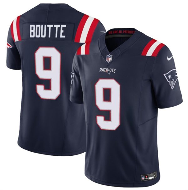 New England Patriots #9 Kayshon Boutte Navy 2025 F.U.S.E. Vapor Limited Stitched Jersey