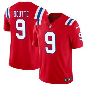 New England Patriots #9 Kayshon Boutte Red 2025 F.U.S.E. Vapor Limited Stitched Jersey