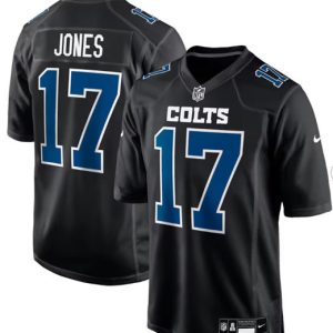 Indianapolis Colts #17 Daniel Jones Black Stitched Game Jersey