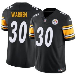 Pittsburgh Steelers #30 Jaylen Warren Black 2025 F.U.S.E. Vapor Untouchable Limited Stitched Jersey