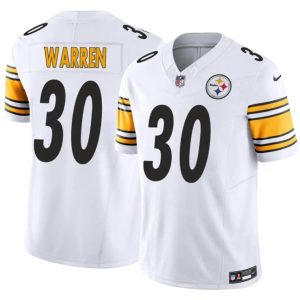 Pittsburgh Steelers #30 Jaylen Warren White 2025 F.U.S.E. Vapor Limited Stitched Jersey