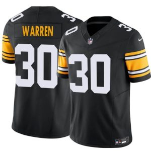 Pittsburgh Steelers #30 Jaylen Warren Black 2025 F.U.S.E. Alternate Vapor Untouchable Limited Stitched Jersey
