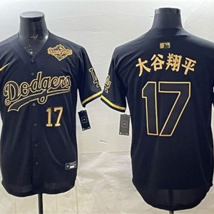 Los Angeles Dodgers #17 ´ó¹ÈÏèÆ½ Black Gold 2025 World Series Patch Limited Stitched Jersey