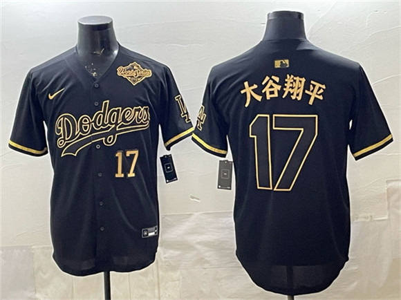 Los Angeles Dodgers #17 ´ó¹ÈÏèÆ½ Black Gold 2025 World Series Patch Limited Stitched Jersey