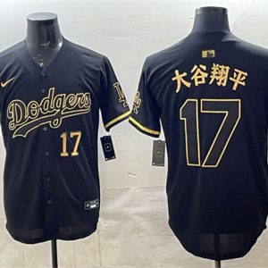 Los Angeles Dodgers #17 ´ó¹ÈÏèÆ½ Black Gold 2025 World Series Champions Patch Limited Stitched Jersey