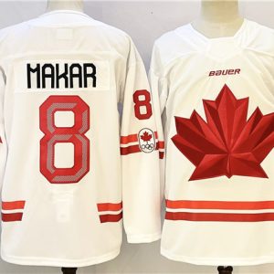 Canada #8 Cale Makar White Stitched Jersey