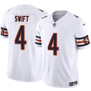 Chicago Bears #4 D'Andre Swift White 2025 F.U.S.E. Vapor Untouchable Limited Stitched Jersey