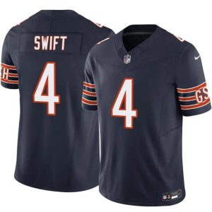 Chicago Bears #4 D'Andre Swift Navy 2025 F.U.S.E. Vapor Untouchable Limited Stitched Jersey