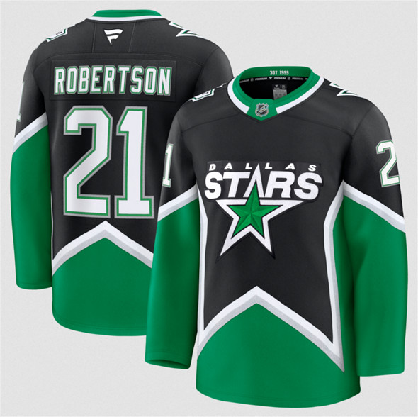 Dallas Stars #21 Jason Robertson Black 2025-26 Alternate Stitched Jersey