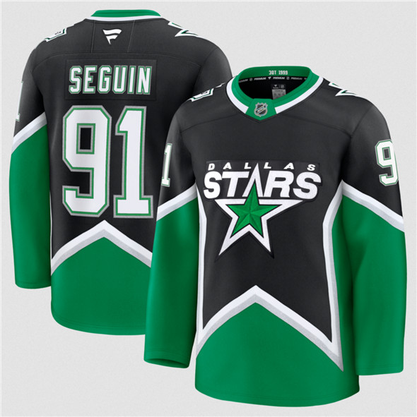 Dallas Stars #91 Tyler Seguin Black 2025-26 Alternate Stitched Jersey